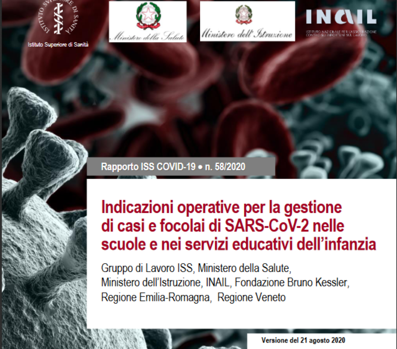 Indicazioni operative per la gestione di casi e focolai di SARS-Covid 2 nelle scuole e nei servizi e